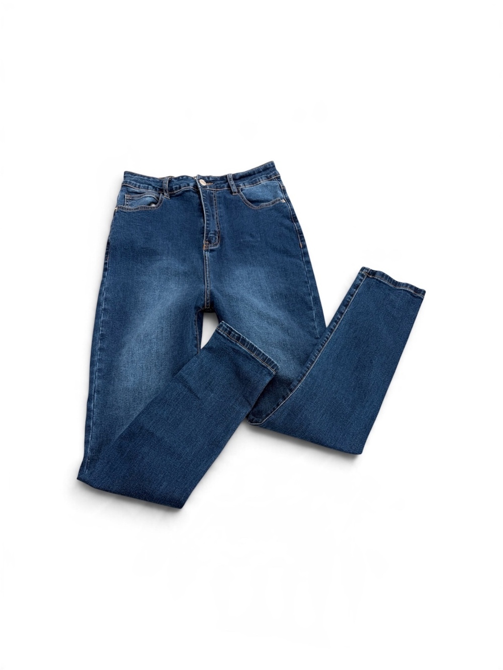 CHIPRE Women's High Waisted Skinny Jeans Size 30 (Approx. US 10) Medium Blue